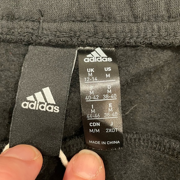 Adidas Women’s Black 3-Stripe Open-Leg Fleece Sweatpants Size M - Picture 8 of 10